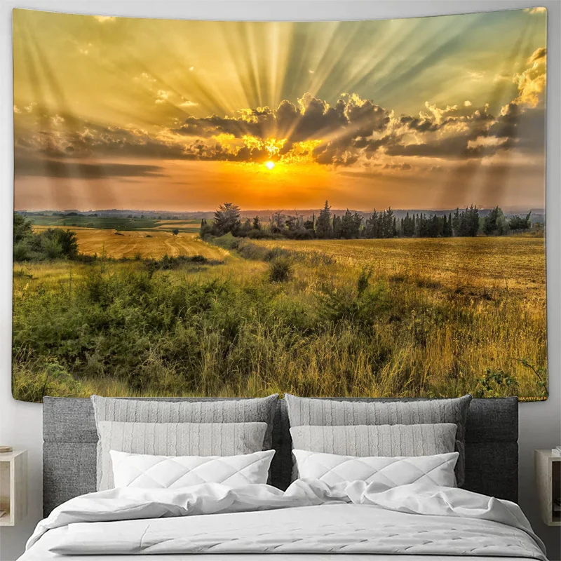 Golden Sunset Field Sun Ray Landscape Wall Tapestry Machine Washable All Season Decor Art Print Nature Scenery Design Home
Golden Sunset Field Sun Ray Landscape Wall Tapestry Machine Washable All Season Decor Art Print Nature Scenery Design Home