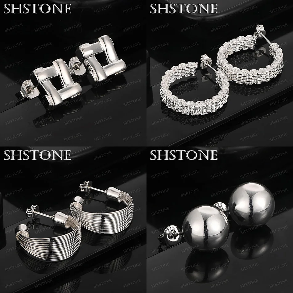 Fashion 925 Sterling Silver Smooth Round Square Stud Earrings Girl's Popular Gift Birthday Party Jewelry Versatile Accessories
Fashion 925 Sterling Silver Smooth Round Square Stud Earrings Girl's Popular Gift Birthday Party Jewelry Versatile Accessories