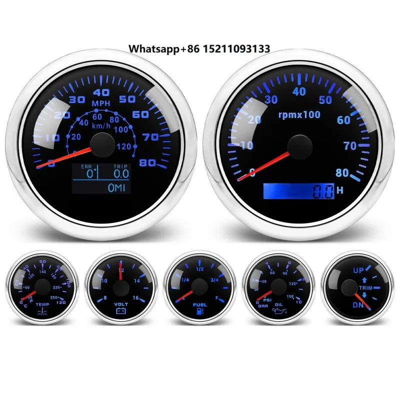 Hot Water Temp Fuel Level GPS Speedometer Oil Pressure Voltage Gauge Tachometer for 6-in-1 Set Universal Fit With All Sensors
Hot Water Temp Fuel Level GPS Speedometer Oil Pressure Voltage Gauge Tachometer for 6-in-1 Set Universal Fit With All Sensors
