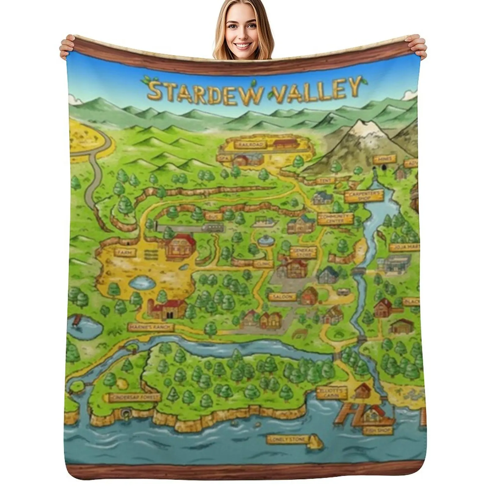 Stardew Valley Map classic Throw Blanket Modern Design Soft Blanket for Home Decor
Stardew Valley Map classic Throw Blanket Modern Design Soft Blanket for Home Decor