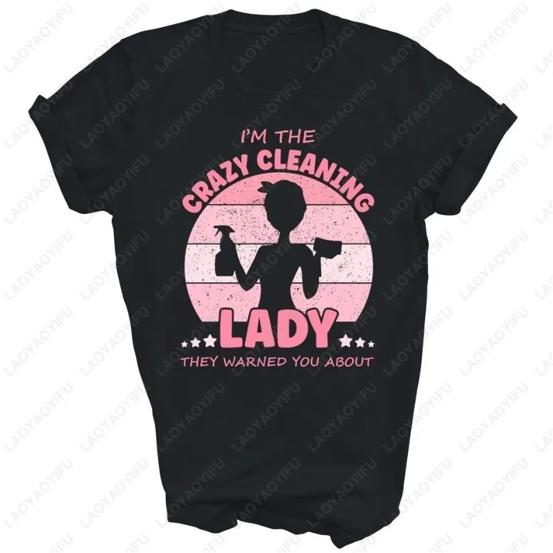 I'm The Crazy Cleaning Lady Housekeeper Proud Unisex Black TShirt Kawaii Harajuku Men Women Fashion Tops Cotton Summer Tees Gift
I'm The Crazy Cleaning Lady Housekeeper Proud Unisex Black TShirt Kawaii Harajuku Men Women Fashion Tops Cotton Summer Tees Gift