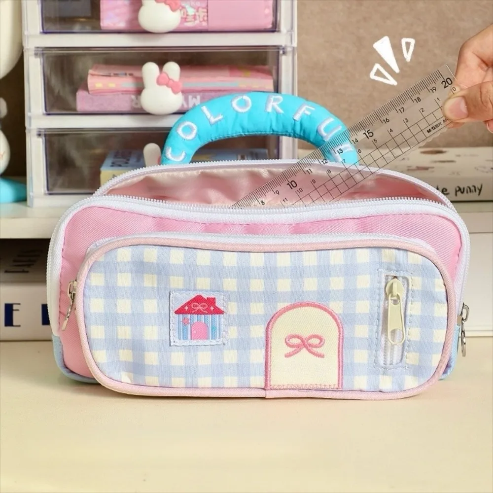 Embroidered Dopamine House Pencil Bag Zipper Large Capacity Stationery Storage Bag Portable Creative Pen Pencil Case Kids
Embroidered Dopamine House Pencil Bag Zipper Large Capacity Stationery Storage Bag Portable Creative Pen Pencil Case Kids