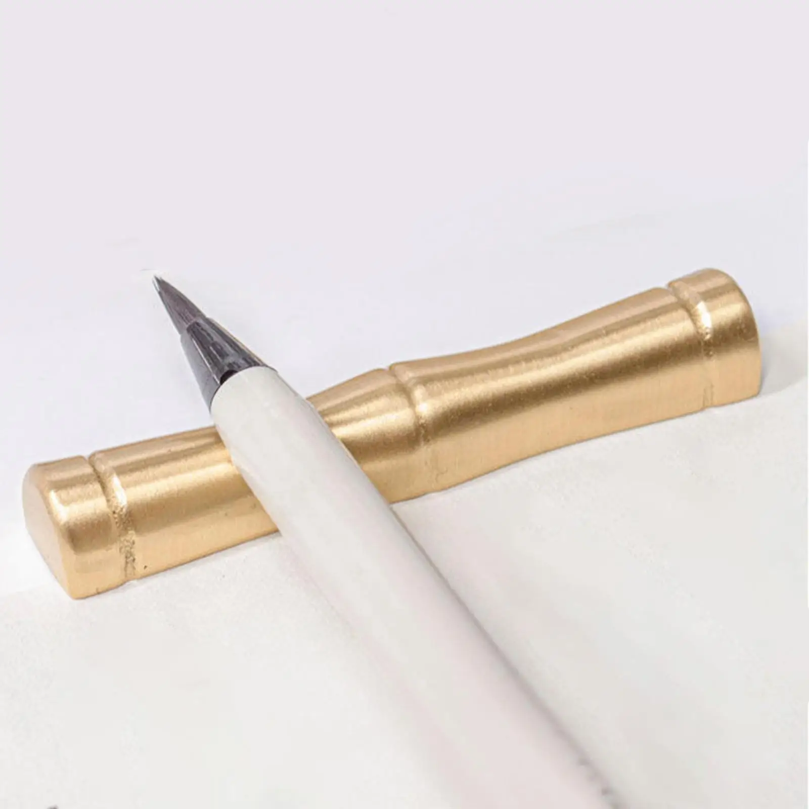 Pressing on The Paper Traditional Bamboo Shape Brass Chinese Calligraphy Paper Weight for Painting Writing Home School Christmas
Pressing on The Paper Traditional Bamboo Shape Brass Chinese Calligraphy Paper Weight for Painting Writing Home School Christmas