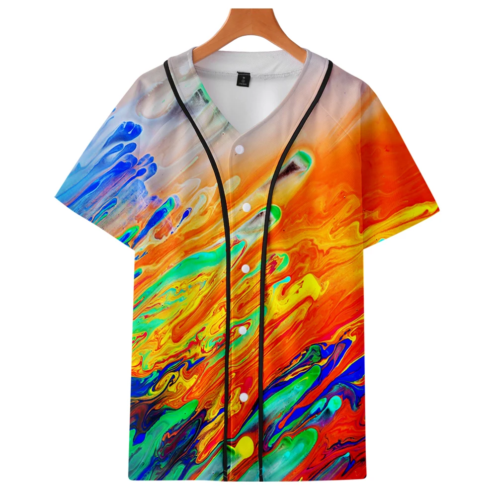 baseball shirt Men's and women's clothing Fashion couple short sleeve shirt high street trend Baseball jacket color splash
baseball shirt Men's and women's clothing Fashion couple short sleeve shirt high street trend Baseball jacket color splash