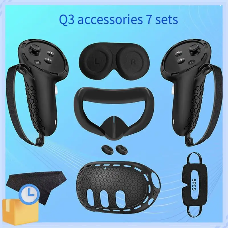 Popular For Meta Quest 3 Silicone Case+Handle Case+Face Cover+Blackout Mask Full Kit Anti-Leakage Nose Pad VR Silicone Case
Popular For Meta Quest 3 Silicone Case+Handle Case+Face Cover+Blackout Mask Full Kit Anti-Leakage Nose Pad VR Silicone Case