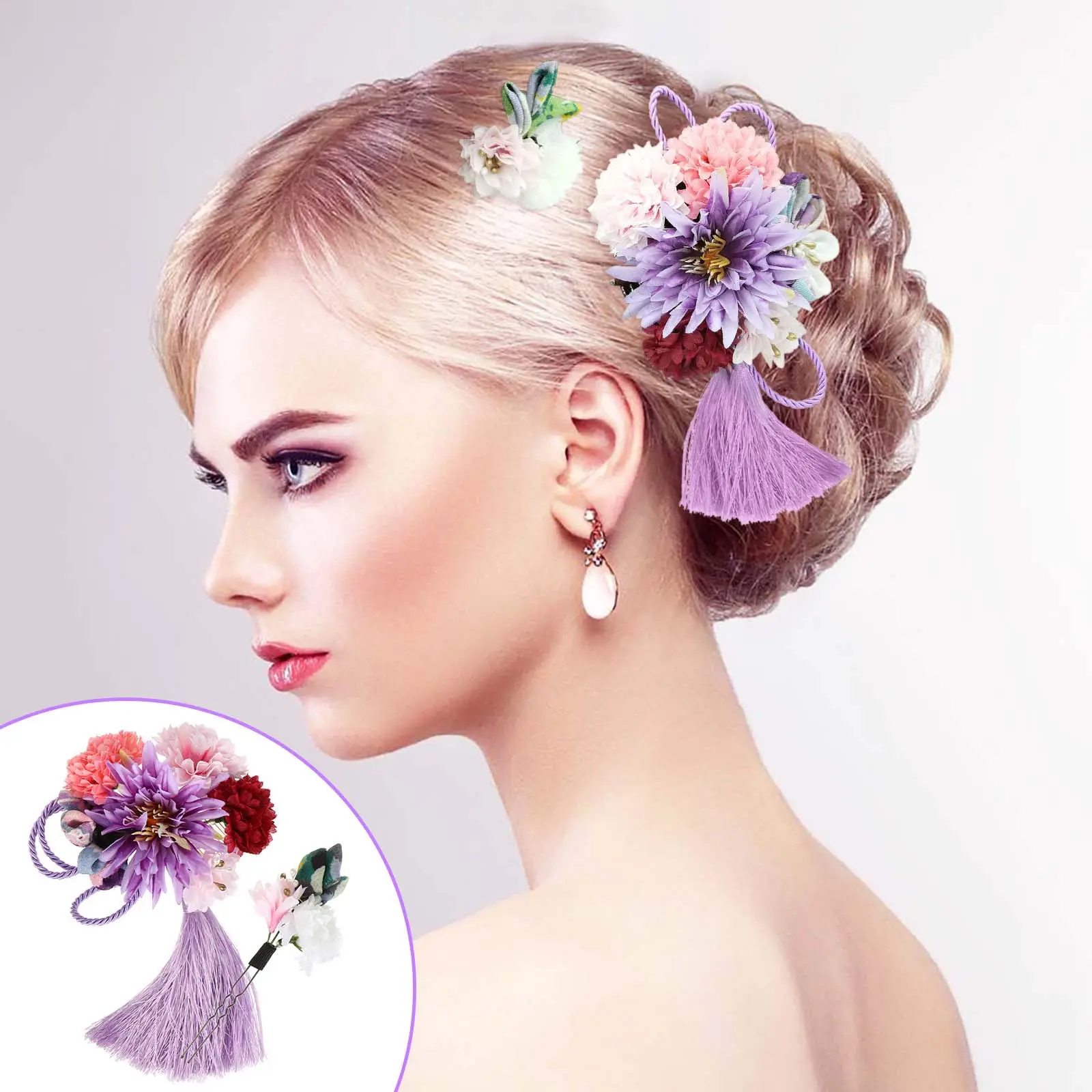 2Pcs Flower Tassel Hair Comb Japanese Style Hairpin Comb for Women Wedding Bridal Party Dance Ceremony Elegant Hair Decoration
2Pcs Flower Tassel Hair Comb Japanese Style Hairpin Comb for Women Wedding Bridal Party Dance Ceremony Elegant Hair Decoration