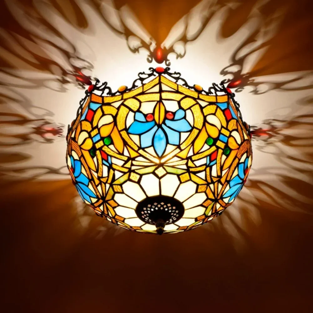 12inch Handmade Indoor Light Home Bedroom Corridor Lighting Stained Glass Lamps Bedroom Flower Shaped Tiffany Ceiling Lamp
12inch Handmade Indoor Light Home Bedroom Corridor Lighting Stained Glass Lamps Bedroom Flower Shaped Tiffany Ceiling Lamp