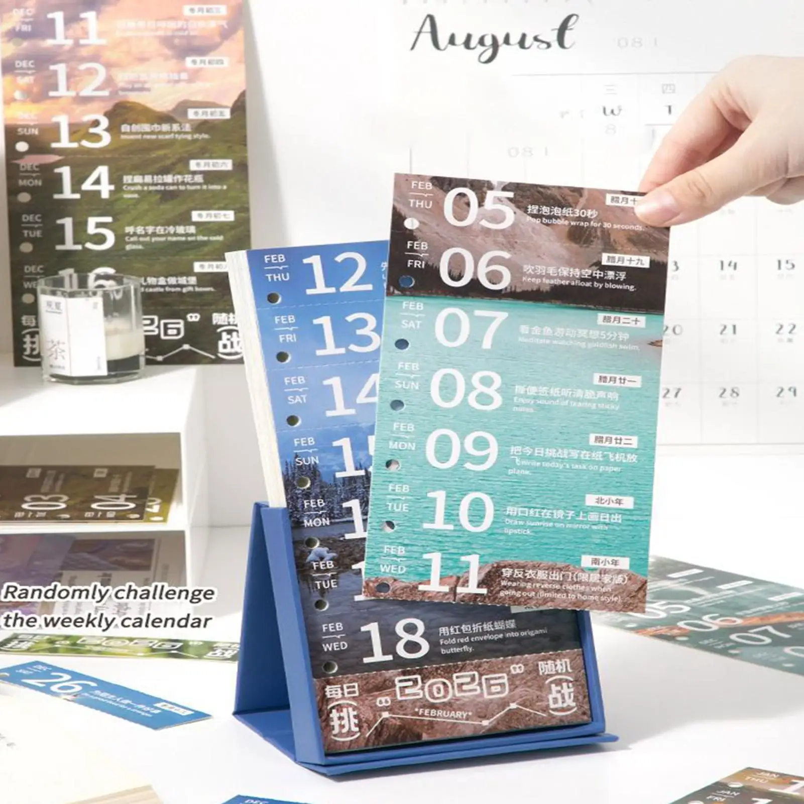 Ежедневный календарь 2026, позитивный планировщик, украшения, еженедельная тема, отрывной настольный календарь для дома, рабочего места, общежития, квартиры
Ежедневный календарь 2026, позитивный планировщик, украшения, еженедельная тема, отрывной настольный календарь для дома, рабочего места, общежития, квартиры