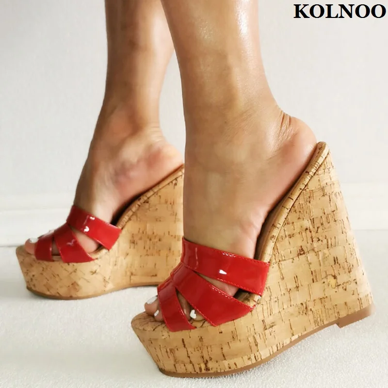Kolnoo New Real Photos Women's Wedges Heels Slippers Peep-toe Large Size 35-47 Sexy Sandals Evening Party Fashion Hot Sale Shoes
Kolnoo New Real Photos Women's Wedges Heels Slippers Peep-toe Large Size 35-47 Sexy Sandals Evening Party Fashion Hot Sale Shoes