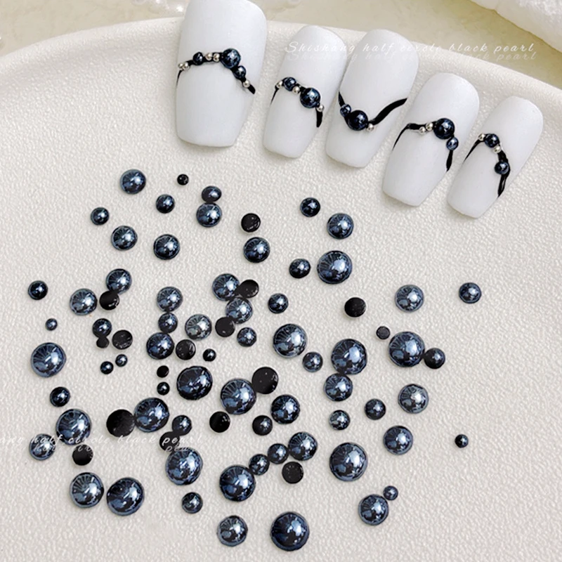 1000PCS 3D Nail Art Rhinestones Half Circle Black Pearl Accessories For Nails Decoration Supplies Parts Manicure Design Material
1000PCS 3D Nail Art Rhinestones Half Circle Black Pearl Accessories For Nails Decoration Supplies Parts Manicure Design Material