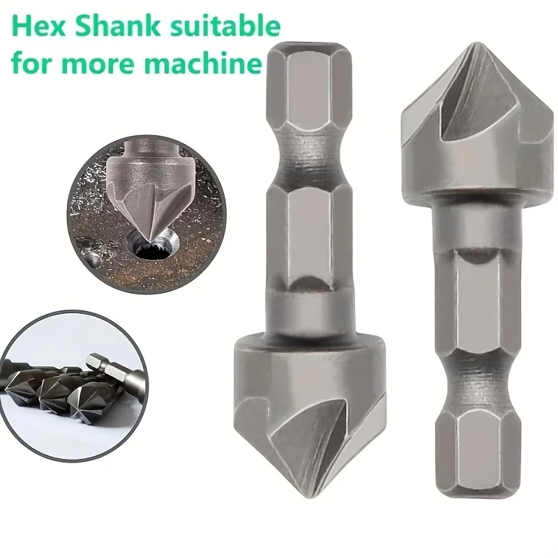 2X Small hexagonal handle five edge chamfering tool chamfering cutter woodworking hole opener spot facer reaming tool drill bit
2X Small hexagonal handle five edge chamfering tool chamfering cutter woodworking hole opener spot facer reaming tool drill bit