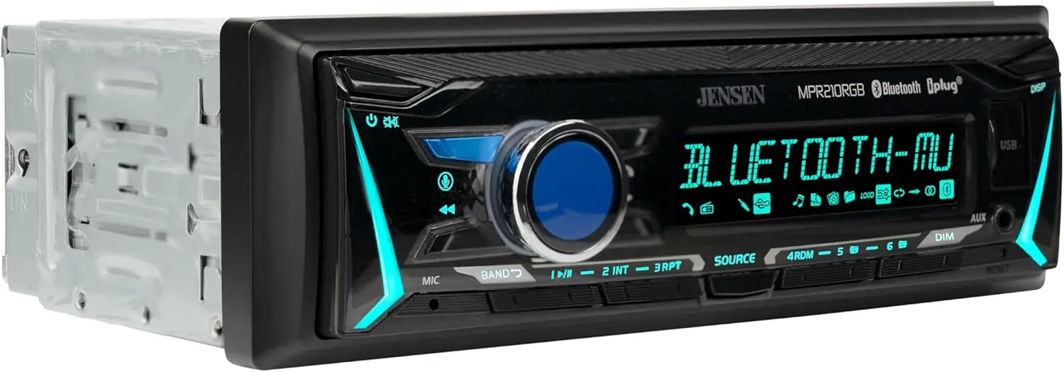 Single DIN Car Stereo with 12-Character LCD, Bluetooth Hands-Free Calling, Music Streaming, AM/FM Radio, USB Playback & Charging
Single DIN Car Stereo with 12-Character LCD, Bluetooth Hands-Free Calling, Music Streaming, AM/FM Radio, USB Playback & Charging