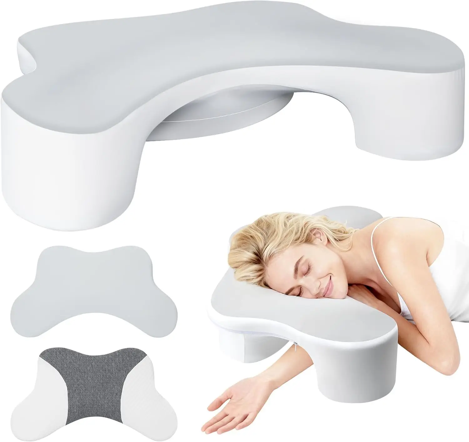 Side Sleeper Pillows with Arm Holes - Memory Foam Shoulder Pillow for Neck Support & Rotator Cuff Pain Relief, Ergonomic Arm
Side Sleeper Pillows with Arm Holes - Memory Foam Shoulder Pillow for Neck Support & Rotator Cuff Pain Relief, Ergonomic Arm