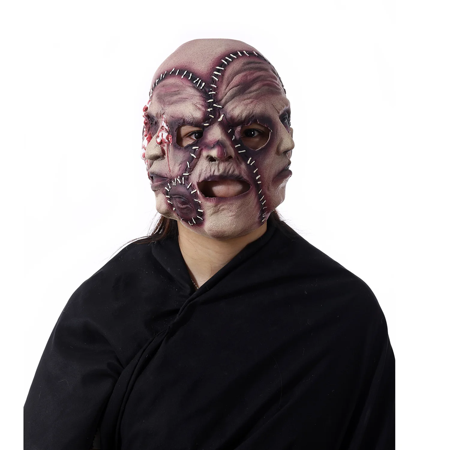 Halloween Party Horror Mask Three-Sided Human Face Latex Mask Horror Stitched Human Face Mask Role Play Party Mask
Halloween Party Horror Mask Three-Sided Human Face Latex Mask Horror Stitched Human Face Mask Role Play Party Mask