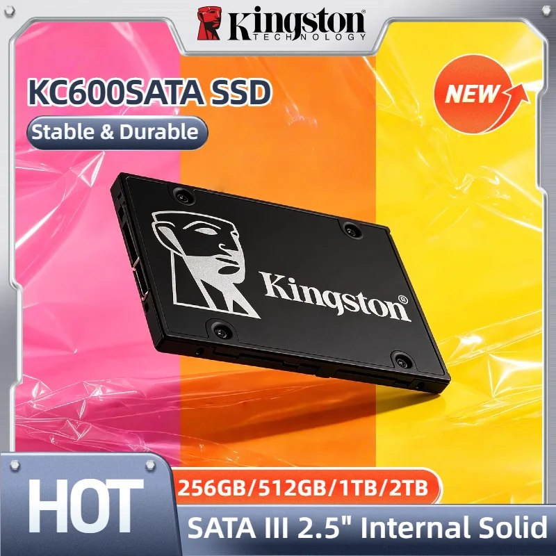 SATA3 2.5 Inch Kingston KC600 SSD 1TB 2TB 512GB 256GB Internal Solid State Drive for Laptop Desktop PC Pro Unit
SATA3 2.5 Inch Kingston KC600 SSD 1TB 2TB 512GB 256GB Internal Solid State Drive for Laptop Desktop PC Pro Unit