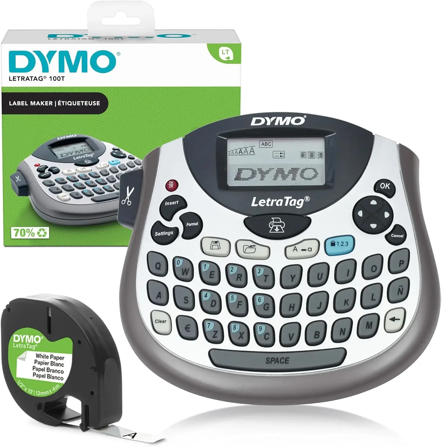 Dymo S0758380 LetraTag LT-100T Plus Label Maker for Letratag Label Refills LT 12267/91200/91201/91202/91203/91204/91205
Dymo S0758380 LetraTag LT-100T Plus Label Maker for Letratag Label Refills LT 12267/91200/91201/91202/91203/91204/91205