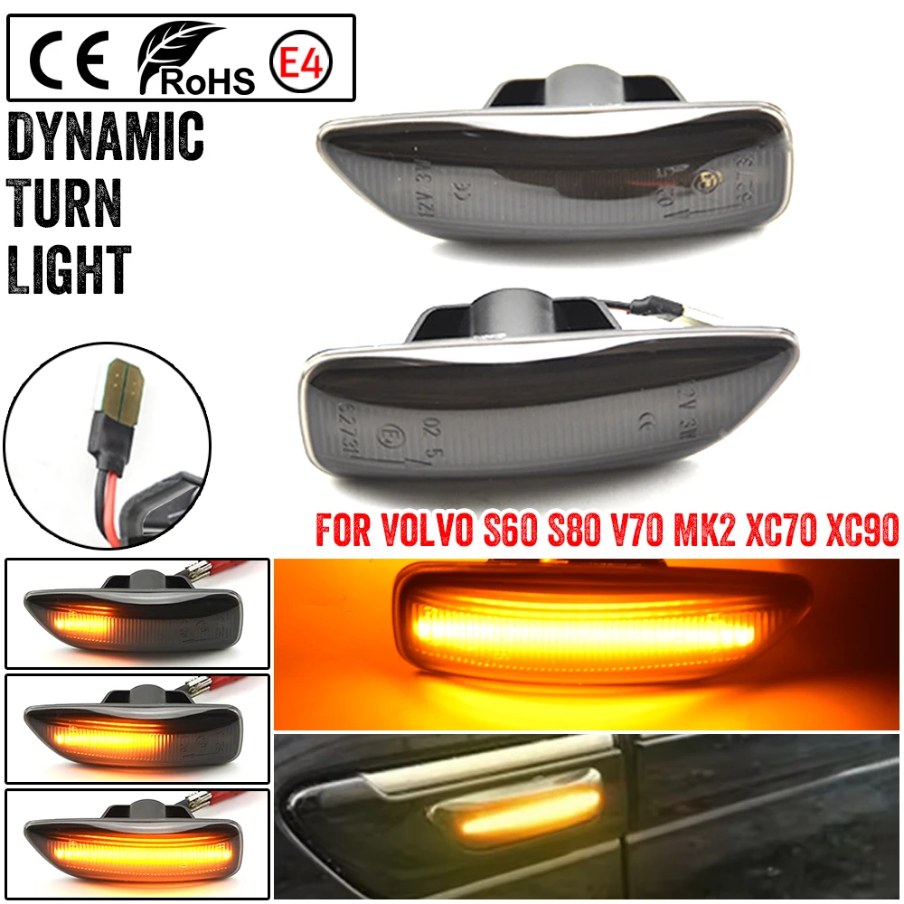 Smoked Lens Amber LED Side Marker Light Flashing Turn Signal Sequential Blinker Light For Volvo XC90 S80 XC70 V70 S60 2001-2009
Smoked Lens Amber LED Side Marker Light Flashing Turn Signal Sequential Blinker Light For Volvo XC90 S80 XC70 V70 S60 2001-2009
