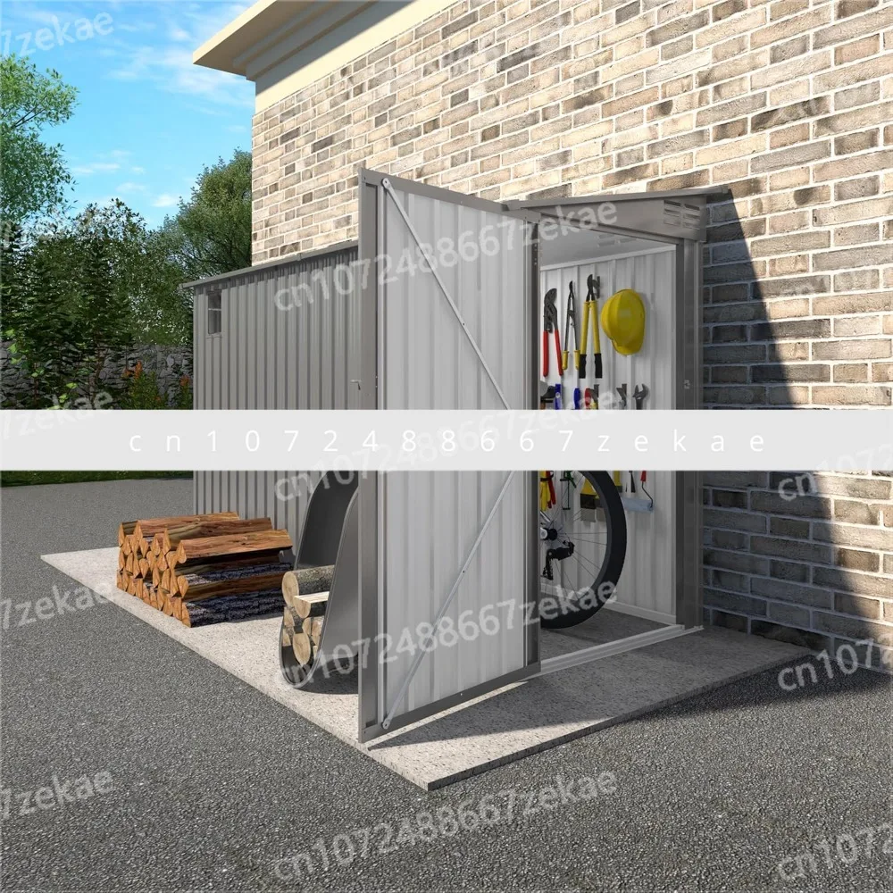 Наружный сарай для хранения, стальной садовый сарай с запираемой дверью и окном
Наружный сарай для хранения, стальной садовый сарай с запираемой дверью и окном