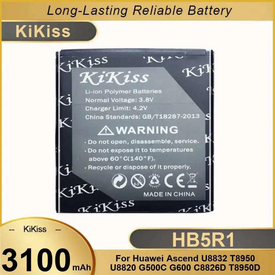 3100Mah For Huawei Ascend U8832 T8950 U8820 G500C G600 C8826D T8950D Reliable Replacement Mobile Phone Battery HB5R1
3100Mah For Huawei Ascend U8832 T8950 U8820 G500C G600 C8826D T8950D Reliable Replacement Mobile Phone Battery HB5R1