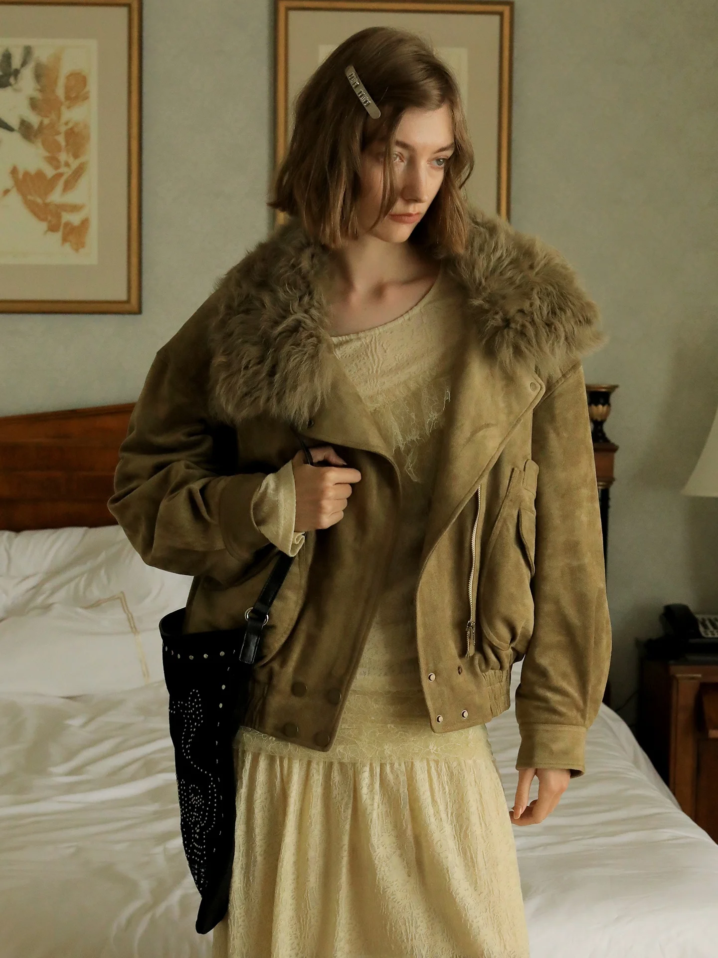 Limited Edition Raynag Vintage Suede Cotton Print Woolen Collar Jaet Ladies' Commute Sle Loose Fit Long Sve Zipper
Limited Edition Raynag Vintage Suede Cotton Print Woolen Collar Jaet Ladies' Commute Sle Loose Fit Long Sve Zipper