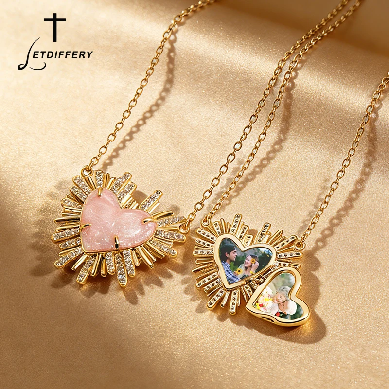 Auxauxme Custom Photo Heart Sunburst Locket Necklace for Women Personalized Picture Zircon Opening Pendant Valentine's Day Gifts
Auxauxme Custom Photo Heart Sunburst Locket Necklace for Women Personalized Picture Zircon Opening Pendant Valentine's Day Gifts