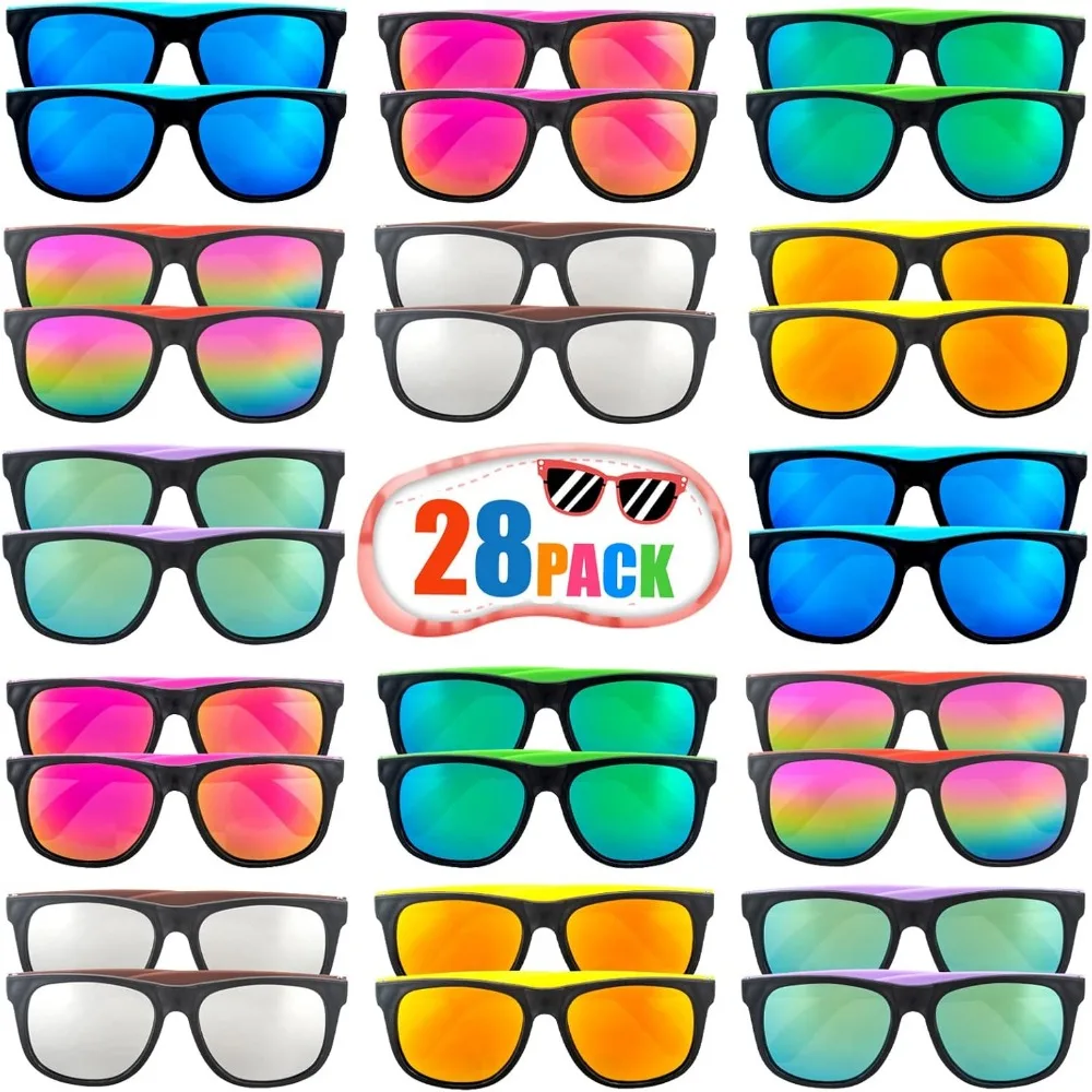 Neon Party Sunglasses,28 Pack 7 Colors Bulk Sunglasses for Adults and Teens,80’s Retro Style Party Favors for Summer Pool,Beach,
Neon Party Sunglasses,28 Pack 7 Colors Bulk Sunglasses for Adults and Teens,80’s Retro Style Party Favors for Summer Pool,Beach,