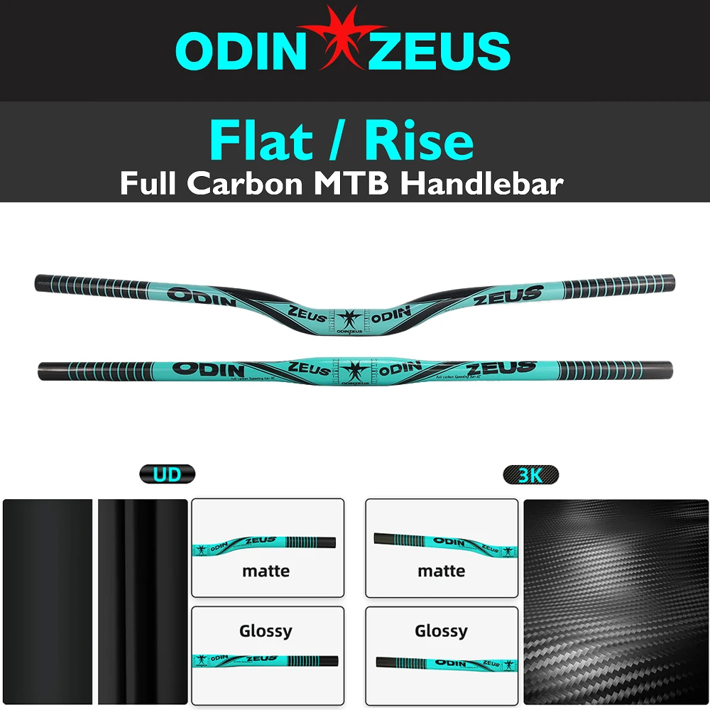 ODINZEUS Full Carbon MTB Handlebar, Increased Intensity, New Flat and Rise Clamp, 31.8mm, 740mm Mountain Bicycle Bar
ODINZEUS Full Carbon MTB Handlebar, Increased Intensity, New Flat and Rise Clamp, 31.8mm, 740mm Mountain Bicycle Bar