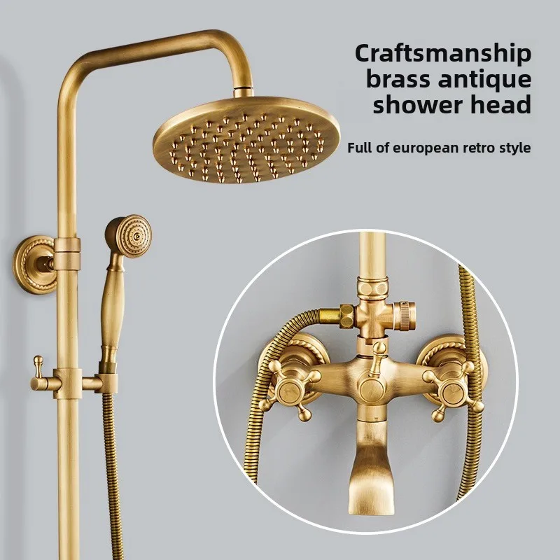 European All-copper Antique Shower Set Household Bronze Bathroom Bathroom Nozzle Lifting Light Luxury Faucet
European All-copper Antique Shower Set Household Bronze Bathroom Bathroom Nozzle Lifting Light Luxury Faucet
