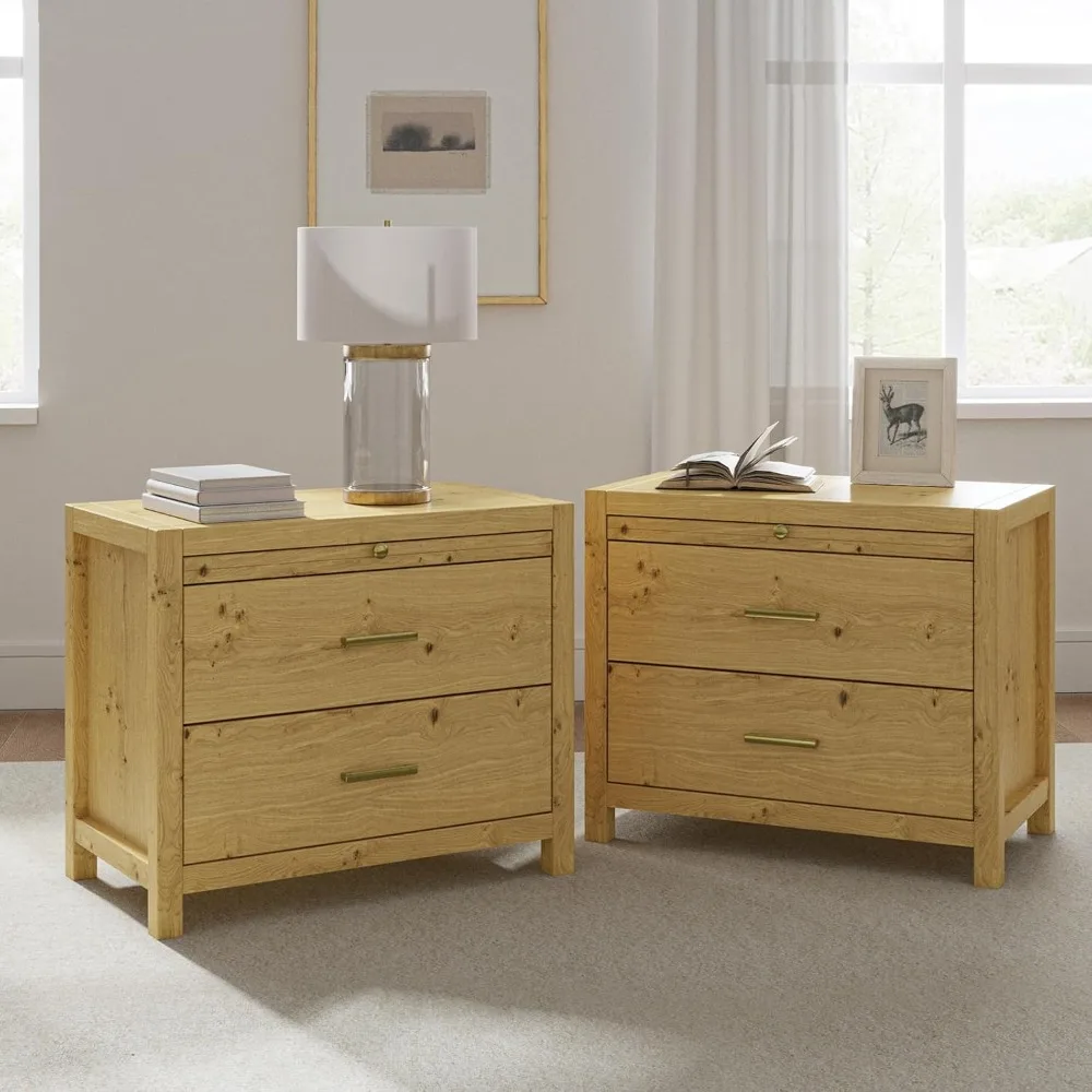 Nightstand with Drawers Set of 2, Wood Nightstand Side Table with Storage and 1 Pull-Out Tray, Farmhouse Nightstands End Table
Nightstand with Drawers Set of 2, Wood Nightstand Side Table with Storage and 1 Pull-Out Tray, Farmhouse Nightstands End Table