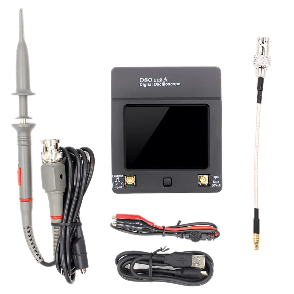 Dso112A Tft Mini Digital Oscilloscope Press Screen Portable Usb Oscilloscope Interface 2Mhz 5Msps
Dso112A Tft Mini Digital Oscilloscope Press Screen Portable Usb Oscilloscope Interface 2Mhz 5Msps