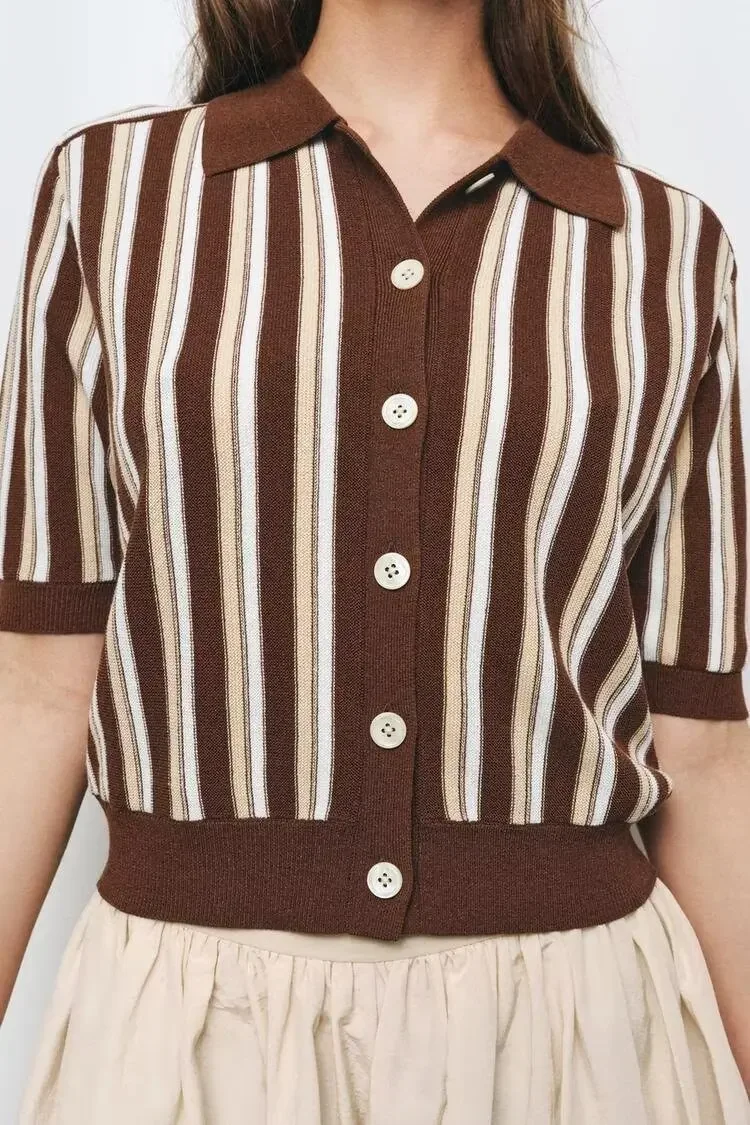 Fashion Stripe Polo Shirt for Women Casual Female Lapel Long Sleeve T-Shirt Spring New Loose Lady Polo Collar Tops Streetwear
Fashion Stripe Polo Shirt for Women Casual Female Lapel Long Sleeve T-Shirt Spring New Loose Lady Polo Collar Tops Streetwear