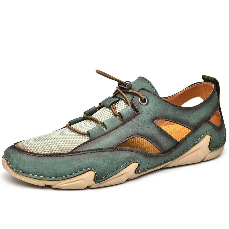 Summer Comfortable Men Sandals High-Quality Mesh Breathable Outdoor Sandals Fashion Men's Shoes Handmade Flat Shoes Big Size 48
Summer Comfortable Men Sandals High-Quality Mesh Breathable Outdoor Sandals Fashion Men's Shoes Handmade Flat Shoes Big Size 48