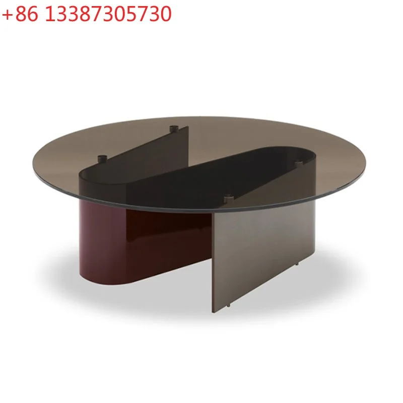 Креативный круглый журнальный столик из закаленного стекла, итальянский минималистичный светлый роскошный столик
Креативный круглый журнальный столик из закаленного стекла, итальянский минималистичный светлый роскошный столик