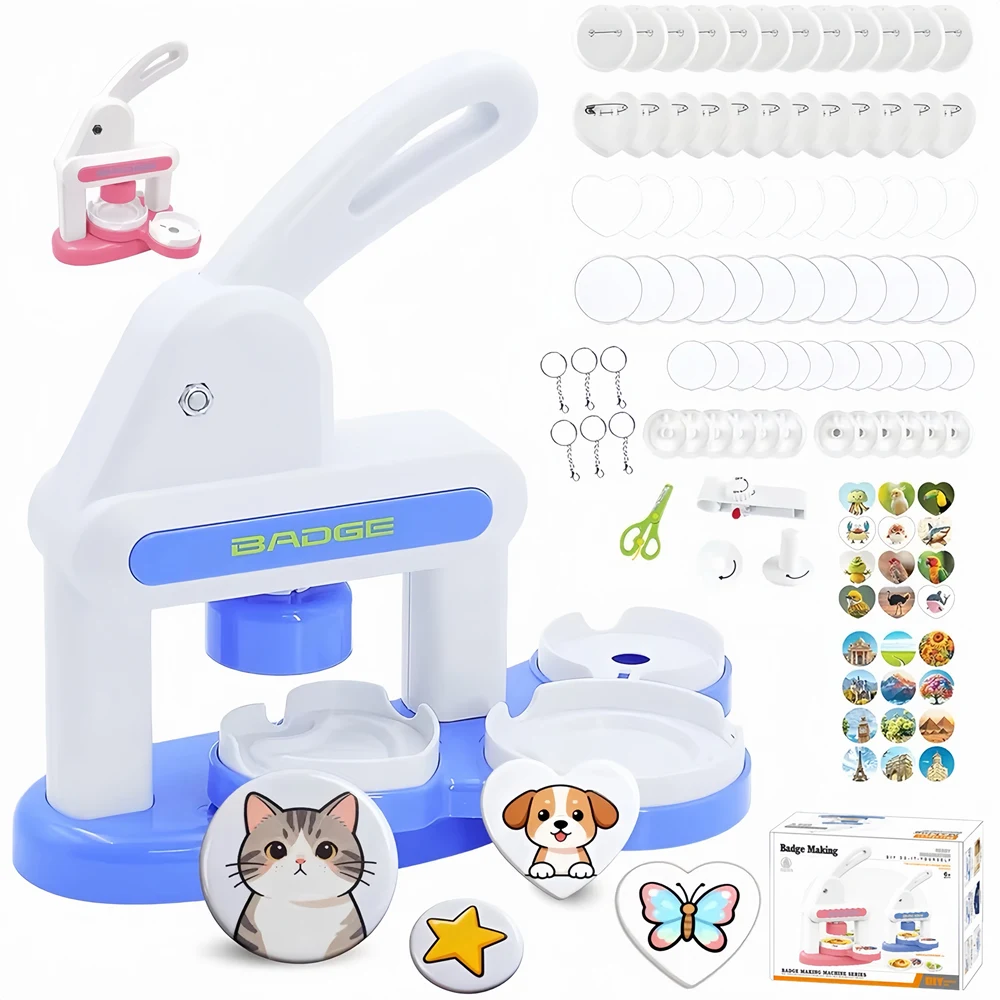 Button Maker Machine, 55mm Badge Maker Machine, DIY Badge Punch Press Set with Circle Cutter & Button Parts, Pin Maker Machine
Button Maker Machine, 55mm Badge Maker Machine, DIY Badge Punch Press Set with Circle Cutter & Button Parts, Pin Maker Machine