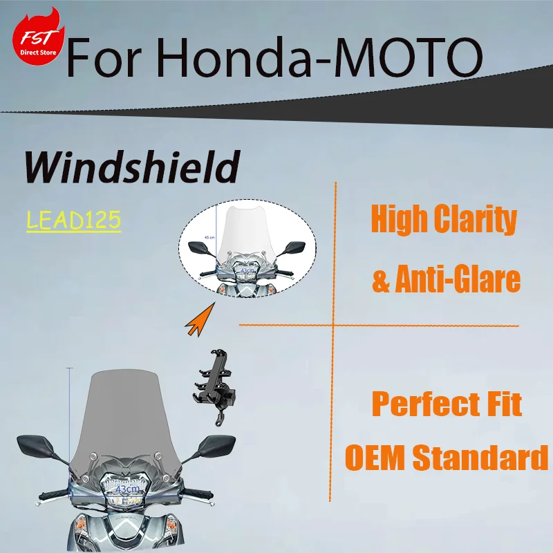 Специальный дизайн ветрового стекла для Honda LEAD 125, увеличенный передний ветроотражатель (замена)
Специальный дизайн ветрового стекла для Honda LEAD 125, увеличенный передний ветроотражатель (замена)