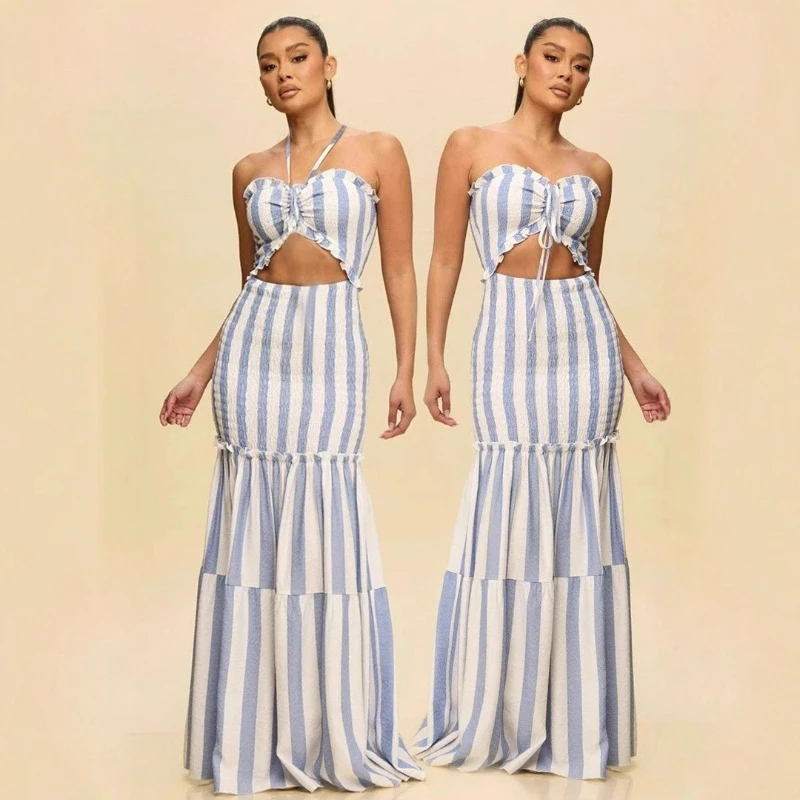 2026 Summer New Fashionable European Elegant Women's Dress with Printed Figure-hugging Strapless Cut-out Waist-cinching Style
2026 Summer New Fashionable European Elegant Women's Dress with Printed Figure-hugging Strapless Cut-out Waist-cinching Style