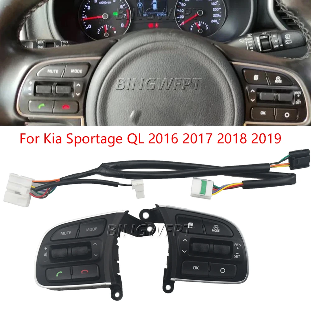 For Kia Sportage QL 2016-2019 Audio Volume Bluetooth Cruise Control Button Multifunction Steering Wheel Switch 96720-D9010
For Kia Sportage QL 2016-2019 Audio Volume Bluetooth Cruise Control Button Multifunction Steering Wheel Switch 96720-D9010