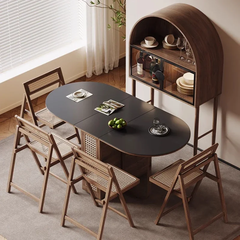 Multi Functional Rock Board Folding Dining Table Elliptical Telescopic Dining Cabinet Dining Table Solid Wood Home Furniture
Multi Functional Rock Board Folding Dining Table Elliptical Telescopic Dining Cabinet Dining Table Solid Wood Home Furniture