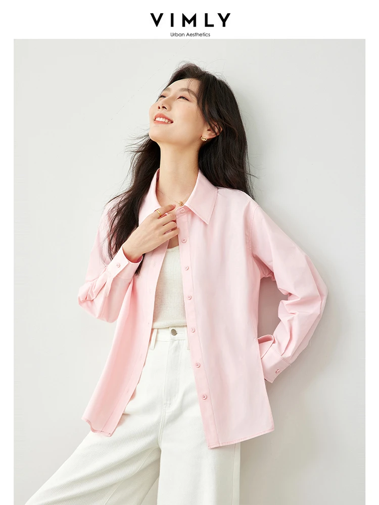 Vimly Pink Cotton 100% Women's Shirt 2024 Spring England Style Casual Loose Side Split Long Sleeve Top Female Clothing M5251
Vimly Pink Cotton 100% Women's Shirt 2024 Spring England Style Casual Loose Side Split Long Sleeve Top Female Clothing M5251