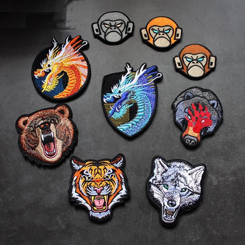 Personality Patch Wolf Head Good Quality 3D Embroidery Animal Head Badge Tiger Head Morale Jacket Backpack with Hook Patch
Personality Patch Wolf Head Good Quality 3D Embroidery Animal Head Badge Tiger Head Morale Jacket Backpack with Hook Patch