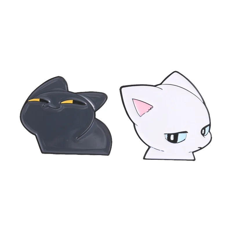 Couple Cat Cartoon Enamel Pin Cute Black White Cat Strabismus & Peeking Brooch for Couples Best Friend Bag Lapel Decoration Gift
Couple Cat Cartoon Enamel Pin Cute Black White Cat Strabismus & Peeking Brooch for Couples Best Friend Bag Lapel Decoration Gift