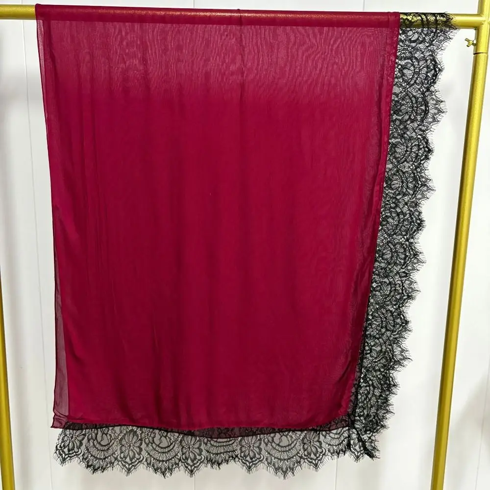 Fashion Sunscreen Lace Edge Headscarf Cotton Long Hijab Scarf Veil Solid Color Thin Large Shawl Women
Fashion Sunscreen Lace Edge Headscarf Cotton Long Hijab Scarf Veil Solid Color Thin Large Shawl Women