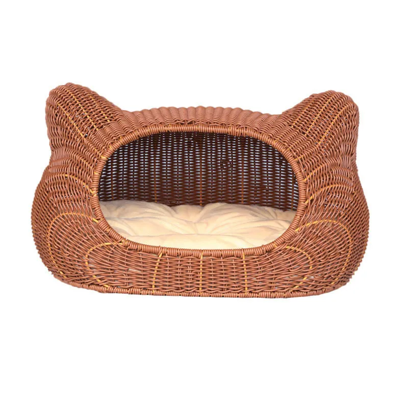 Modern Elegant Hand-Woven Cat Bed Rectangular Plush Cat Cage with Removable Memory Foam for Small Medium Animals Winter Use
Modern Elegant Hand-Woven Cat Bed Rectangular Plush Cat Cage with Removable Memory Foam for Small Medium Animals Winter Use