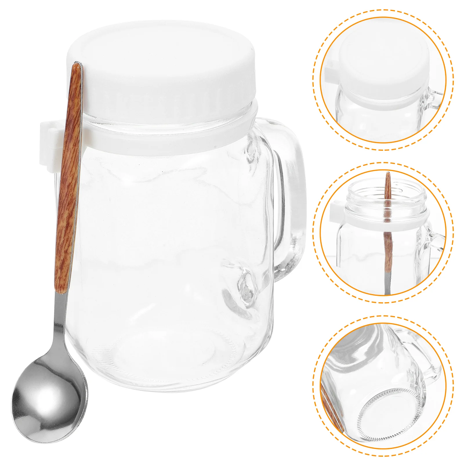 Portable Glass Milk Cup Oats Jar with Spoon Breakfast Oatmeal Wooden Household Food Containers Lids
Portable Glass Milk Cup Oats Jar with Spoon Breakfast Oatmeal Wooden Household Food Containers Lids