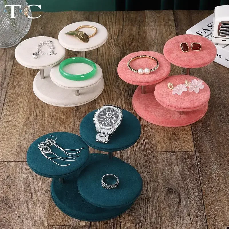 Jewelry Display Stand Three Disc Velvet Cloth Display Props Ring Bracelet Small Handle Display Stand
Jewelry Display Stand Three Disc Velvet Cloth Display Props Ring Bracelet Small Handle Display Stand