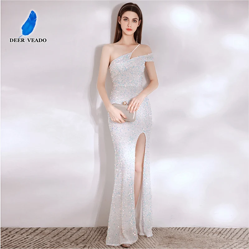 DEERVEADO Women's One Shoulder Evening Dresses Long Sequins Prom Party Maxi Dresses Robe De Soiree Formal Occasion Dress Gala
DEERVEADO Women's One Shoulder Evening Dresses Long Sequins Prom Party Maxi Dresses Robe De Soiree Formal Occasion Dress Gala