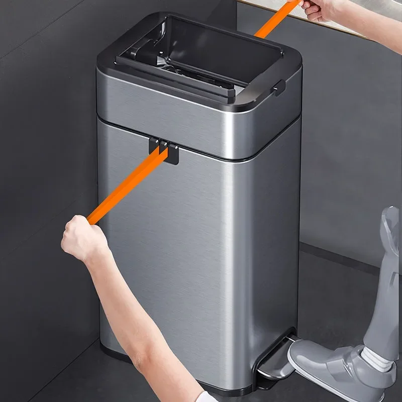Stainless Steel Trash Can Kitchen Living Room Foot-operated Wastebasket Large Capacity Garbage Bins Household Cleaning Tools
Stainless Steel Trash Can Kitchen Living Room Foot-operated Wastebasket Large Capacity Garbage Bins Household Cleaning Tools
