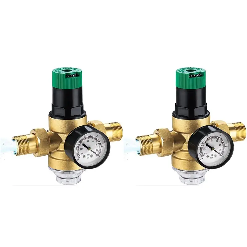【THANKSGIVING DAY】2X Water Pressure Regulator 1/2 Inch, Water Pressure Regulator With Water Pressure Gauge And Mesh Filter
【THANKSGIVING DAY】2X Water Pressure Regulator 1/2 Inch, Water Pressure Regulator With Water Pressure Gauge And Mesh Filter