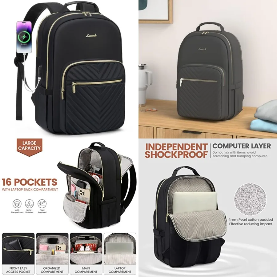 Laptop Backpack for Women, Cute Womens Travel Backpack Purse, Professional Laptop Computer Bag, Waterproof Work Busess College
Laptop Backpack for Women, Cute Womens Travel Backpack Purse, Professional Laptop Computer Bag, Waterproof Work Busess College