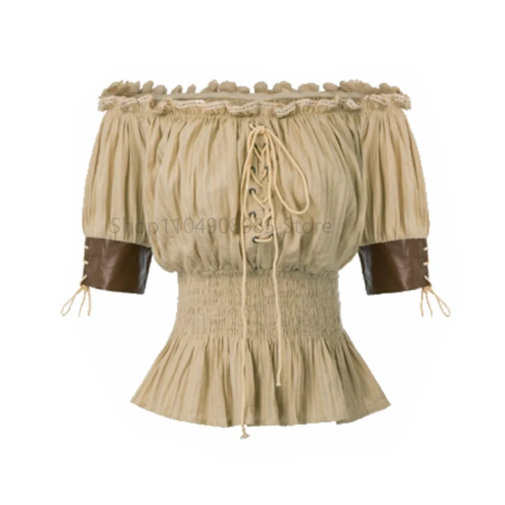 Retro Medieval Age Aristocratic Attire Women's Vintage Blouse Steampunk Top Victorian Sleeve Off Shoulder Shirts Clothes Female
Retro Medieval Age Aristocratic Attire Women's Vintage Blouse Steampunk Top Victorian Sleeve Off Shoulder Shirts Clothes Female